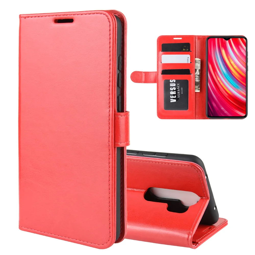 Красный Чехол для Xiaomi Redmi Note 8 Pro, чехол для Redmi Note8, чехол-книжка из искусственной кожи с подставкой для телефона, чехол для Xiaomi Redmi Note 8 Pro, чехол - Цвет: Красный