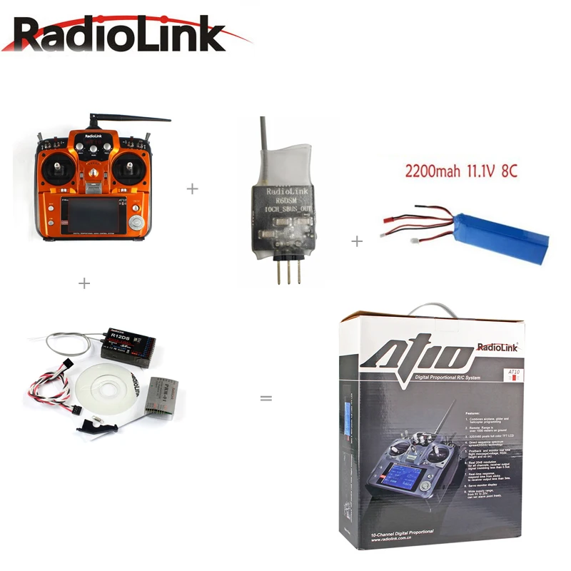 Оригинальный RadioLink AT10II AT10 II 2 4 Ghz 12CH пульт дистанционного управления