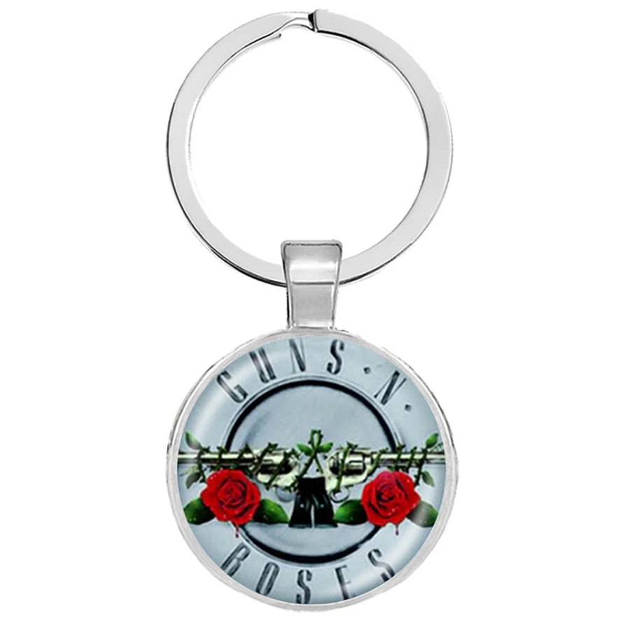 Модные пистолеты N брелоки с розами художественное изображение стеклянный купол