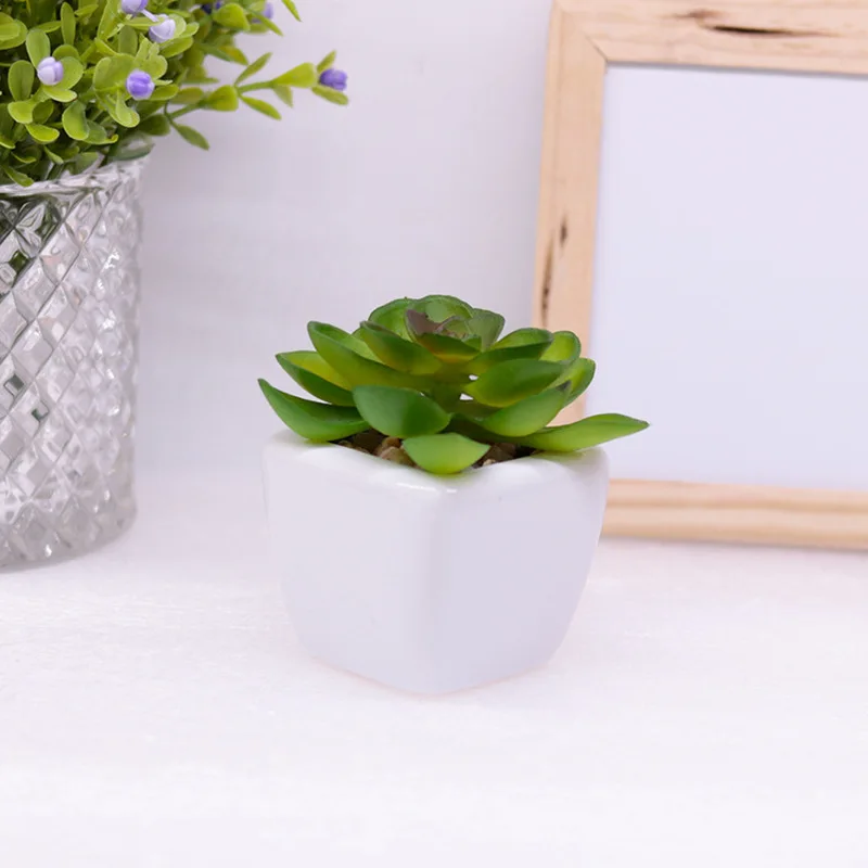 

1Pc wedding decoration Artificial Plants Bonsai Simulation Plastic Small Tree Pot Plant Potted Ornaments garden decoration
