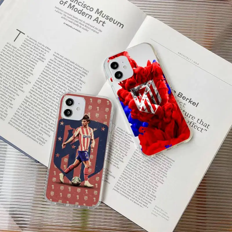 

Atlético Madrid Phone Case For iphone 7 8 plus x xr xs 11 12 mini pro max transparent nax fundas cover