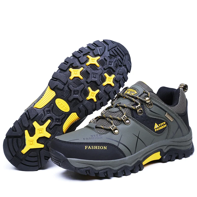 Men Outdoor Sneakers Lace-up Hiking Shoes Waterproof Anti-Skidding Male Sports Boots Man Climbing Trekking Trail Plus Size 39-47 | Обувь