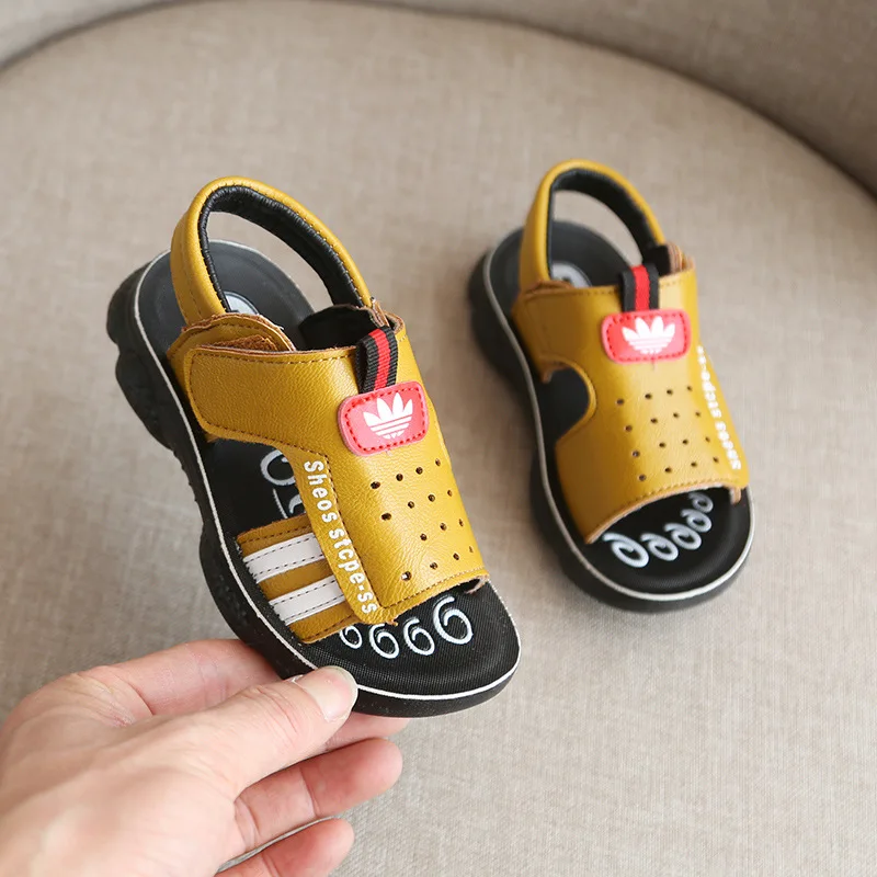 Сандалии для мальчиков новинка 2019 летняя детская обувь из искусственной кожи