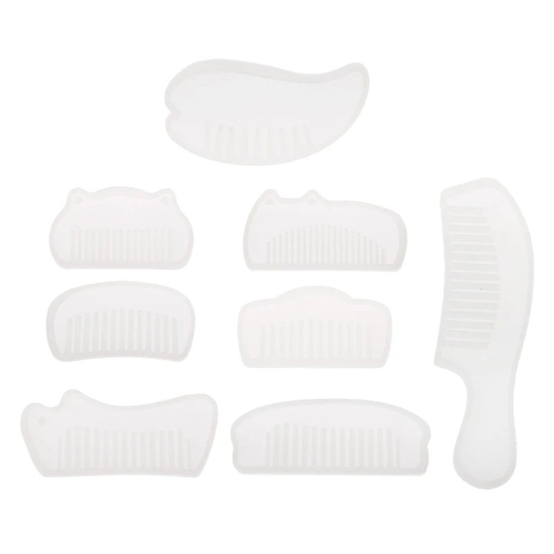 

3D Transparent UV Resin Silicone Comb Mold Epoxy Resin Molds For DIY Making Tools resin moldes selicone Chrismas Gifts O31 19
