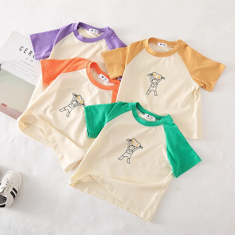 

Children T shirt for Boys Girls Summer Clothes Short Sleeve Cartoon Kids T shirt Tops BC930