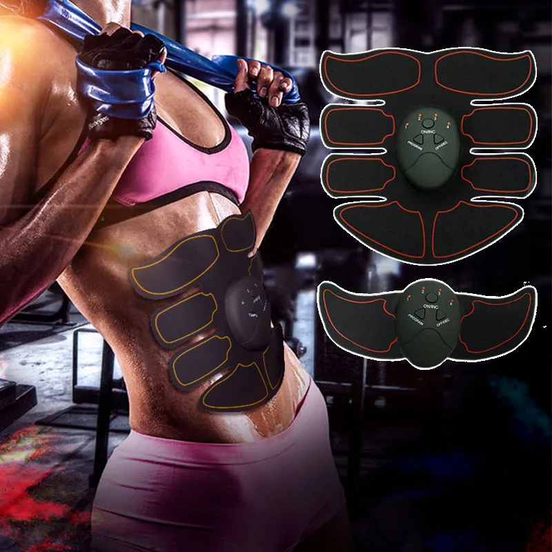 

EMS Abdominal Muscle Trainer Smart ABS Stimulator Sculpting Massager Pad Fitness Gym Arm Stickers Body Loss Slimming Massager