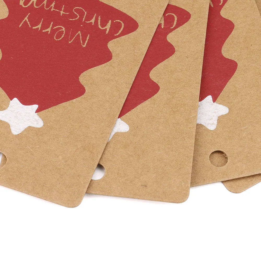 Коричневая 50 шт Рождественская винтажная наклейка Красивая креативная карта
