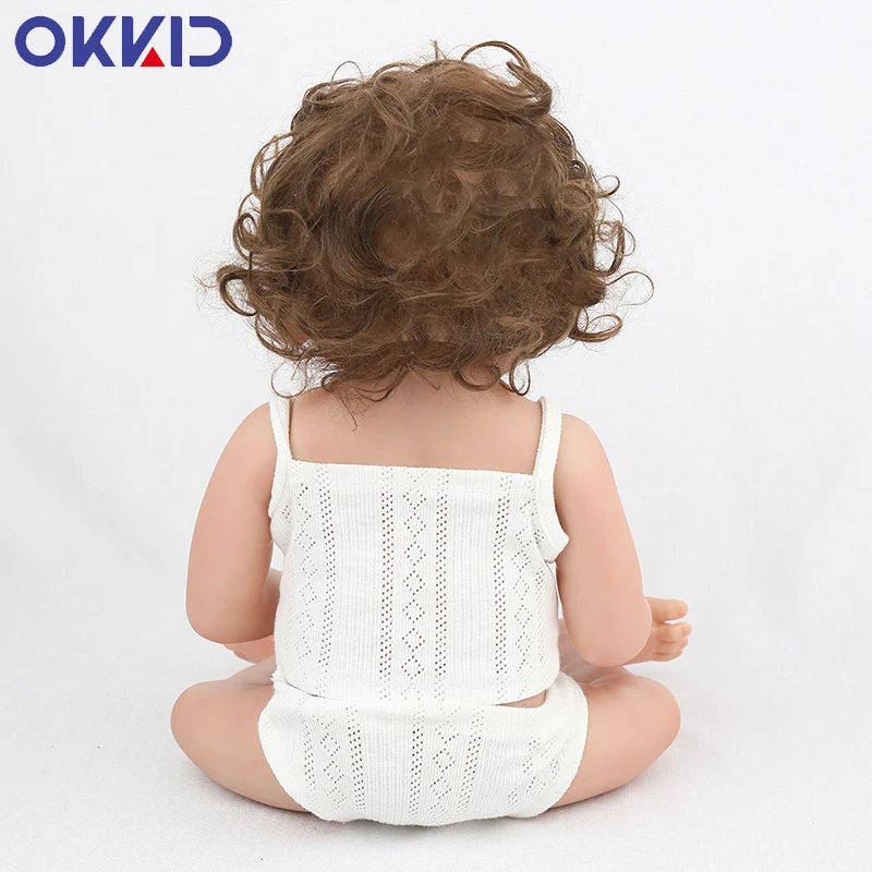 OKKID 45 см силиконовая кукла для всего тела игрушки девочек настоящая Реалистичная