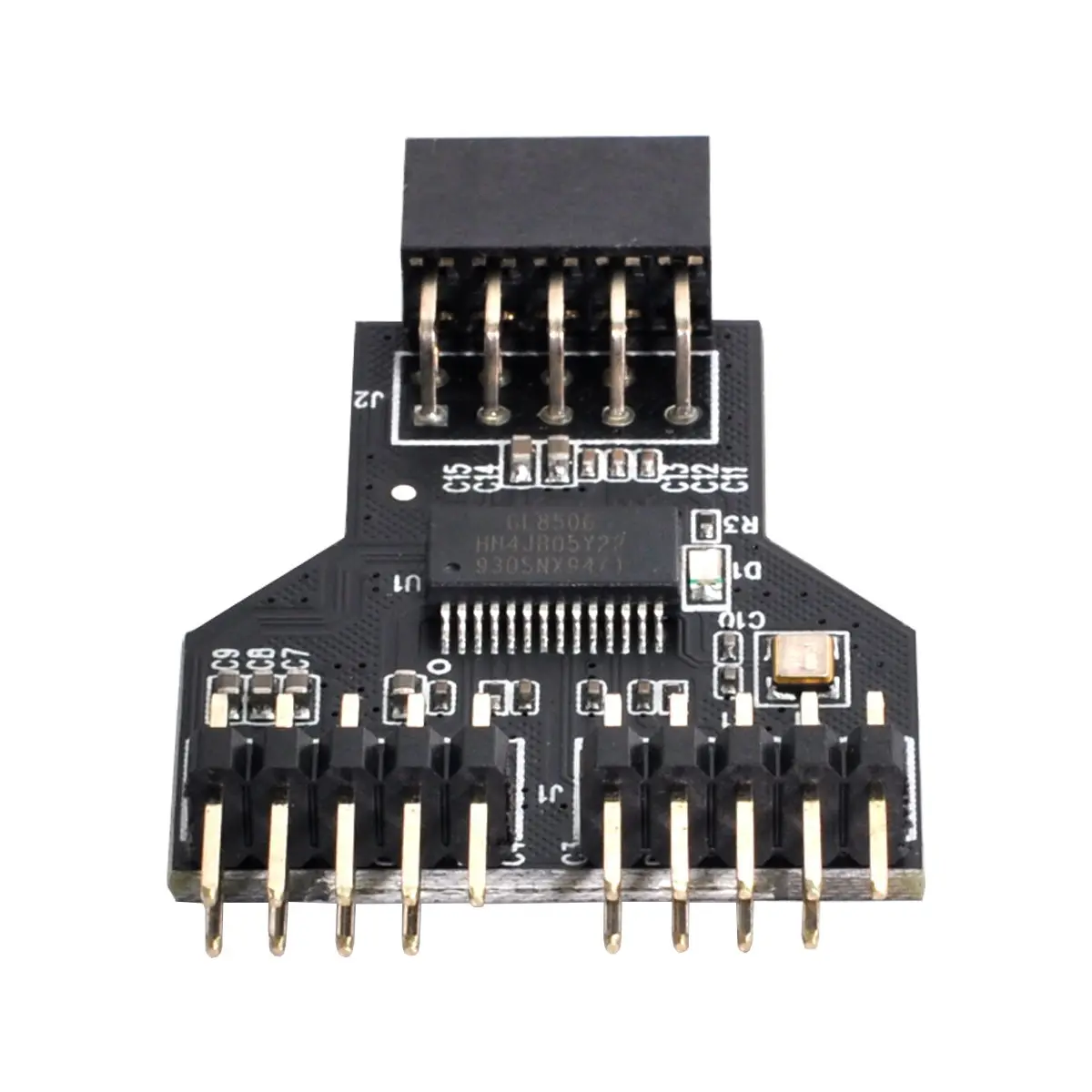 CY материнская плата 9pin USB 2 0 Заголовок от 1 до Женский удлинитель концентратор