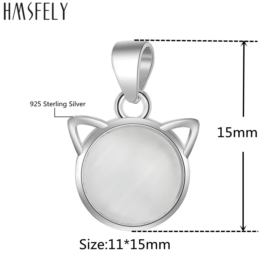HMSFELY кулон в форме кошки из стерлингового серебра 925 пробы сделай сам шарм браслет