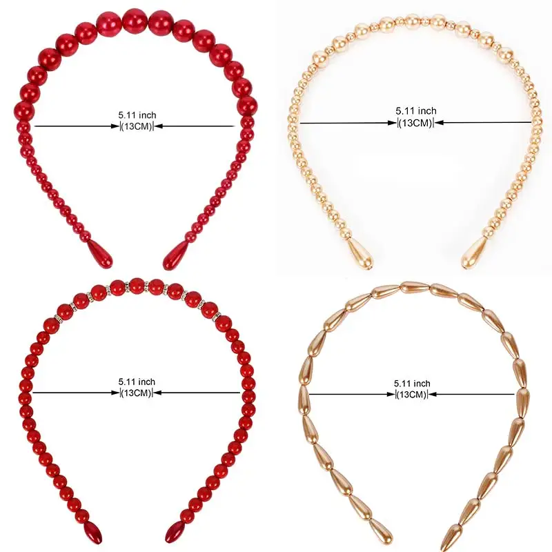 Женский обруч для волос с большим жемчугом Элегантная Модная повязка на голову