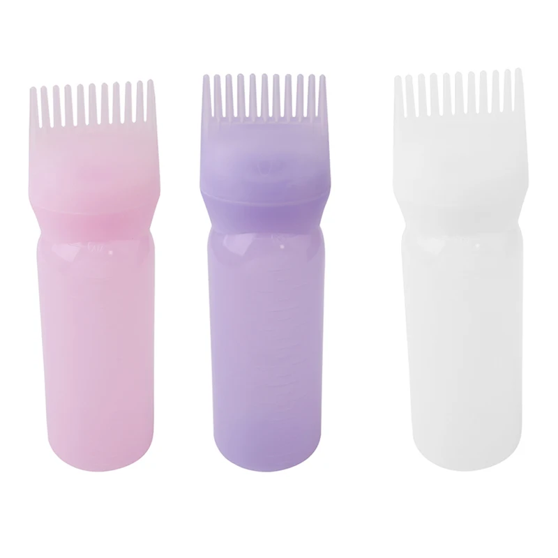 

120ML Hair Dyeing Treatment Oil Cream Shampoo Bottle With Comb Salon Oil Coloring Dispensing Applicator Hair Styling Tool