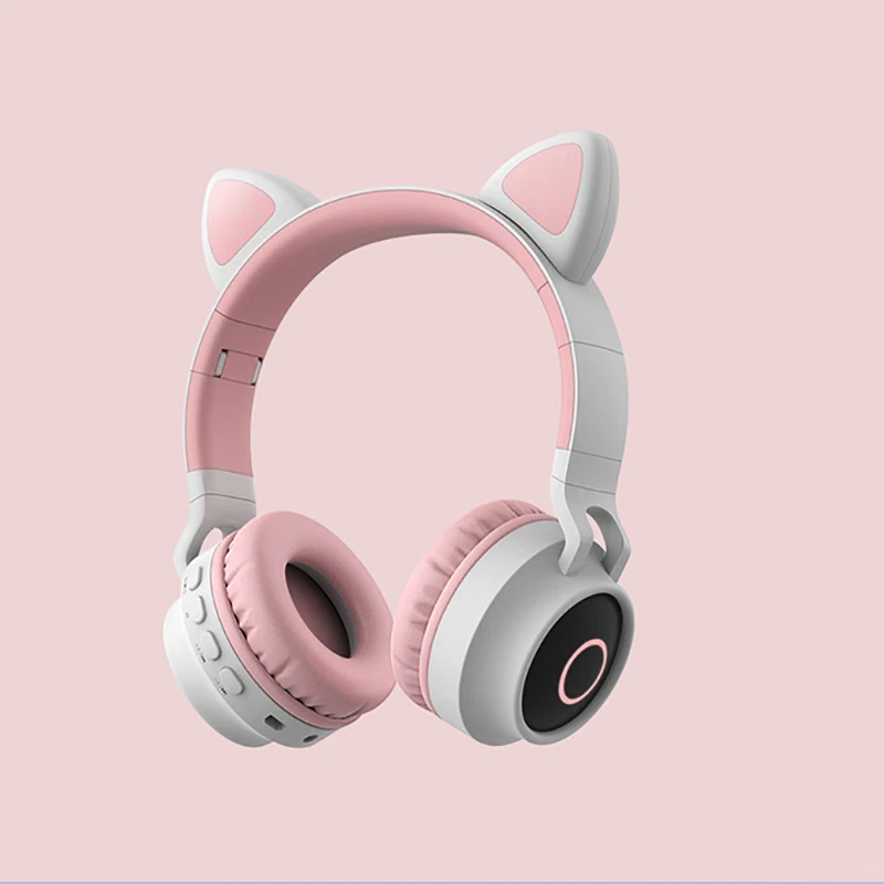 Bluetooth наушники милый кот светодиодный наушники с кошачьими ушками для взрослых и детей светящиеся наушники для игр
