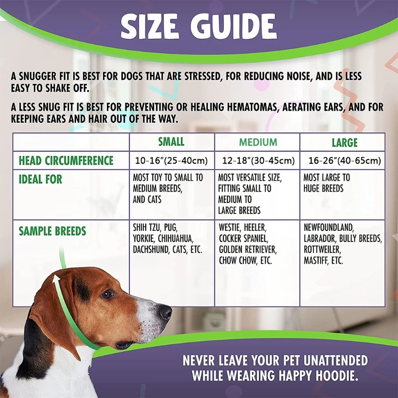 95AA Hoodz головной убор для домашних питомцев собак беспокойство уход за ушами