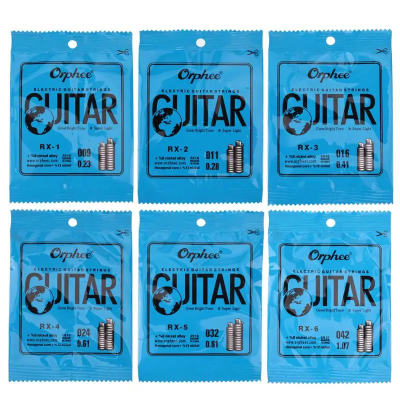 hexagonal carbon stahl gitarre saiten rx 1 6 serie universal single gitarre string für elektrische gitarre instrumente zubehör free global s