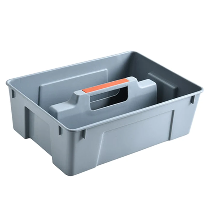 

2 Dividers Tool Storage Box Portable Plastic Hardware Toolbox with Handle Multifunction for Home Kitchen Living Room