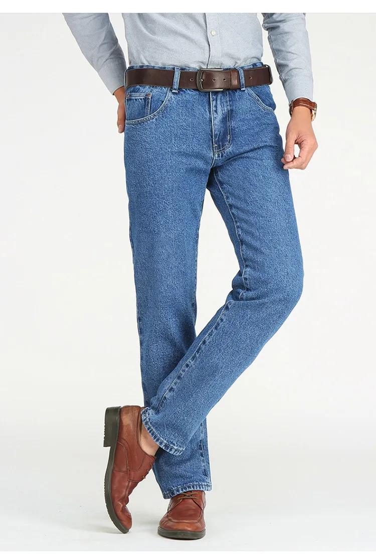 New Men Business Jeans Classic Spring Autumn Male Skinny Straight Stretch Brand Denim Pants Summer Overalls Slim Fit Trousers