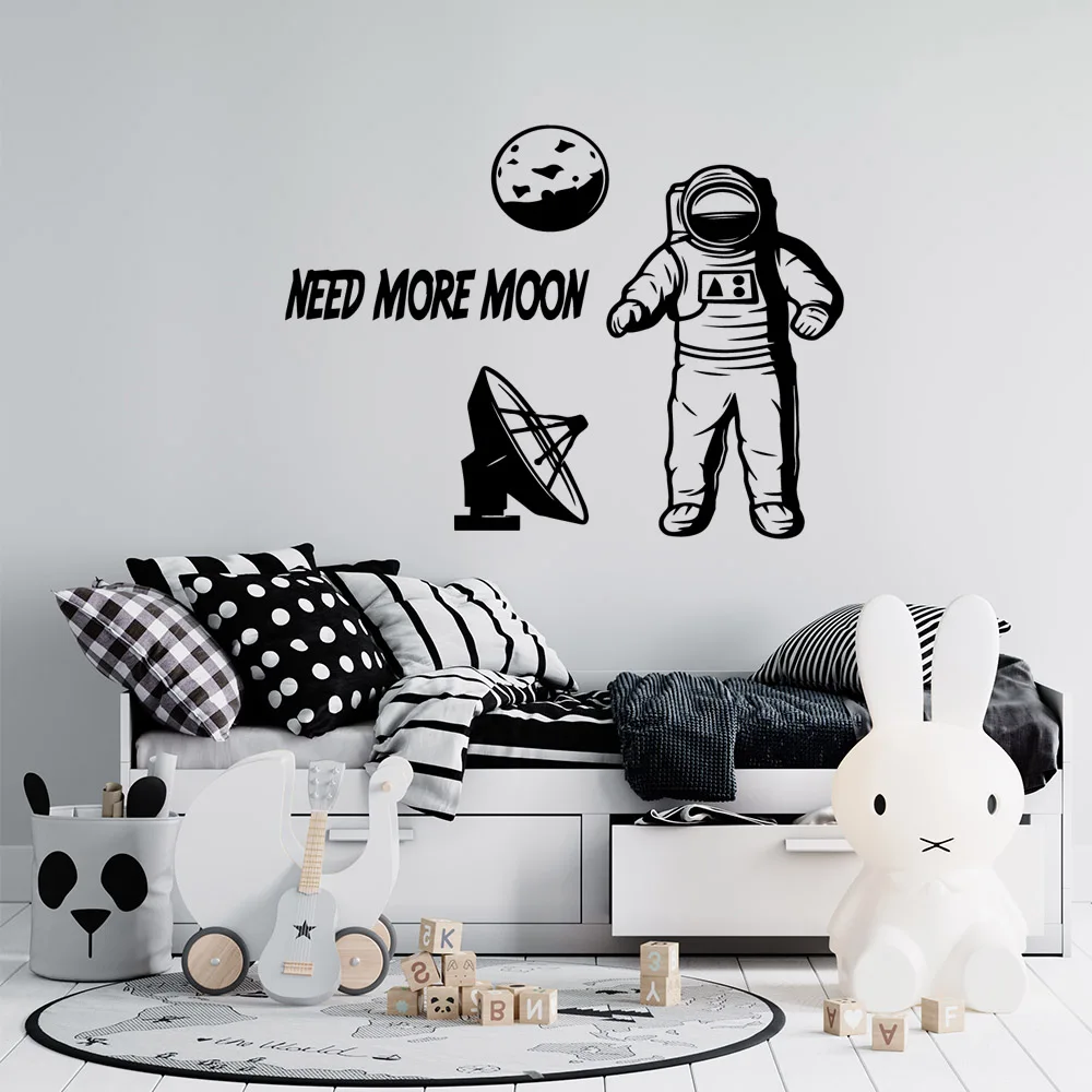 

Hot Astronaut Environmental Protection Vinyl Stickers For Home Decor Living Room Bedroom Background Wall Art Decal Drop Shipping