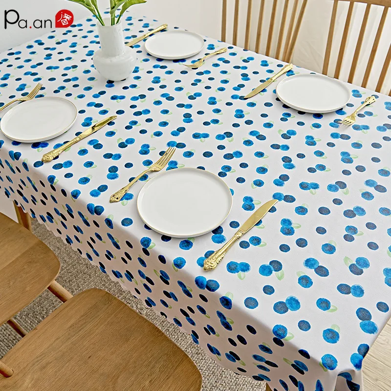 

Household Pastoral Style Pvc Tablecloth Waterproof and Oil-proof Non-washing Table Cloth Coffee Table Pad Rectangle Table Cover