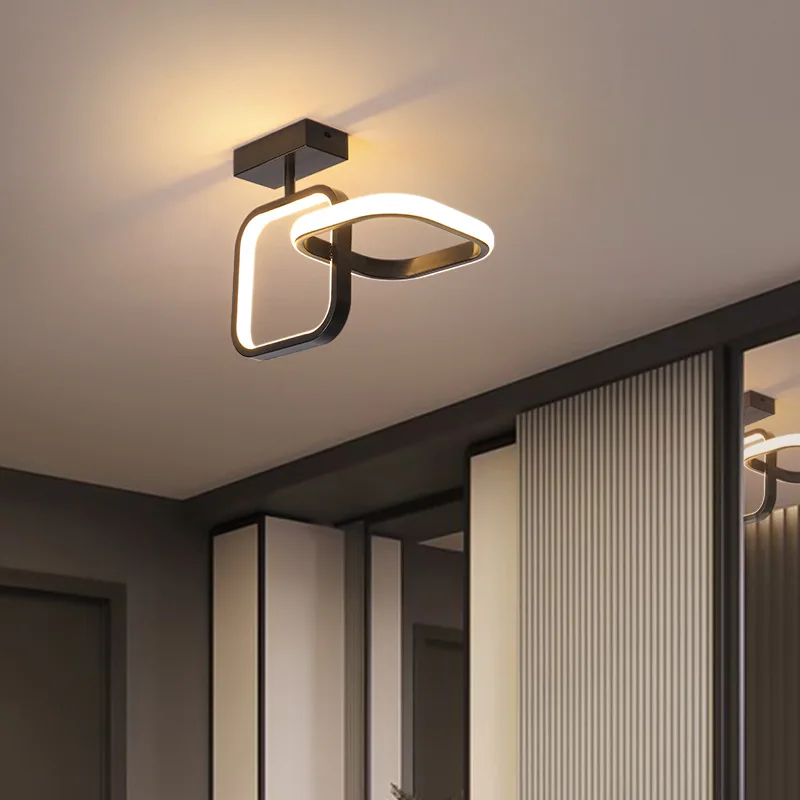 Современный светодиодный светильник с золотым кольцом подвесной AC85 265V