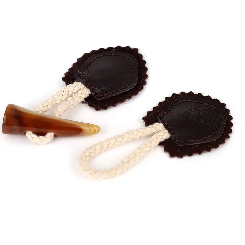 1 шт. черная/кофейная резиновая Пряжка из бычьего рога шерстяное