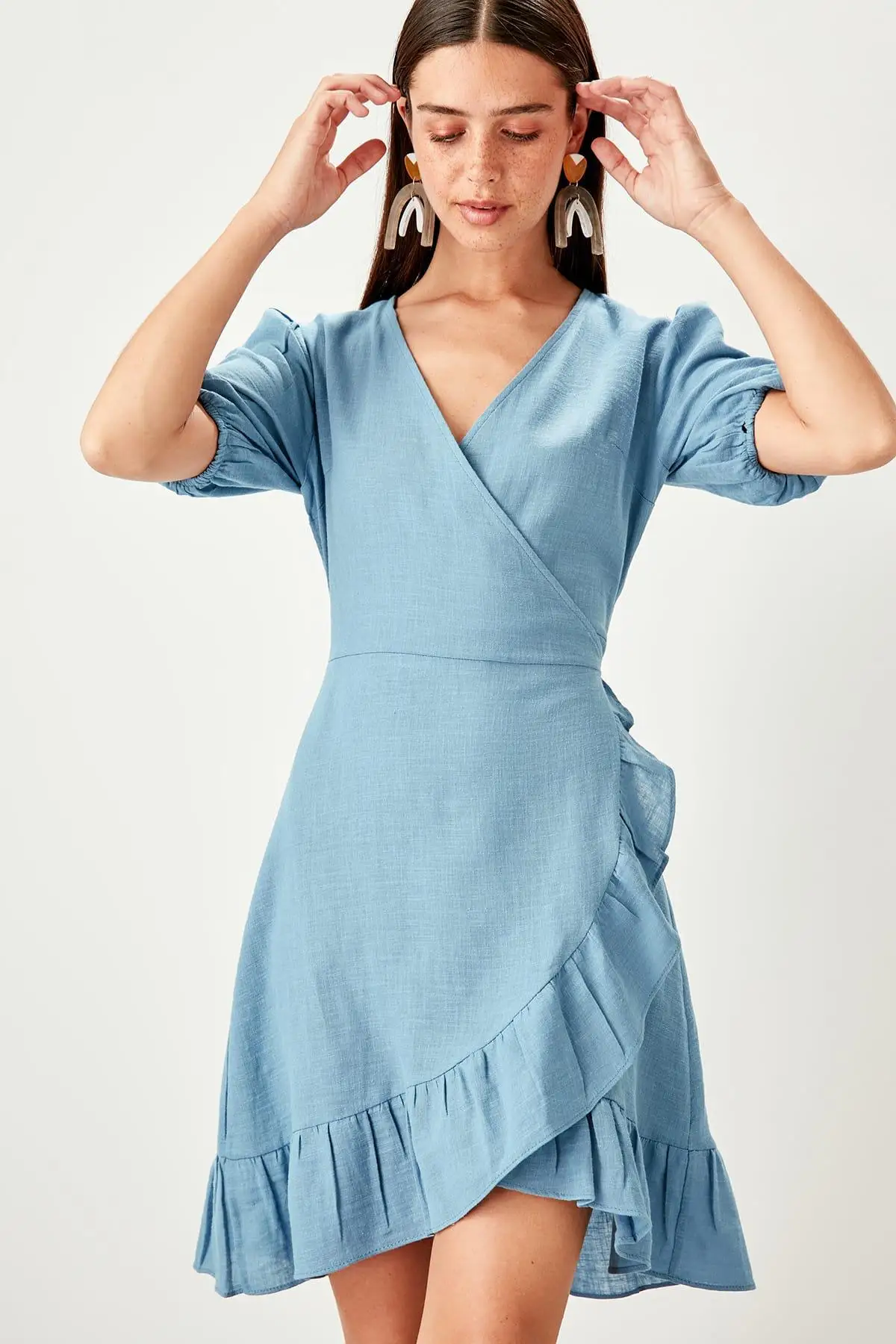 Trendyol Mavi Платье с ластовицей TWOSS19EL0141|Женские платья| |