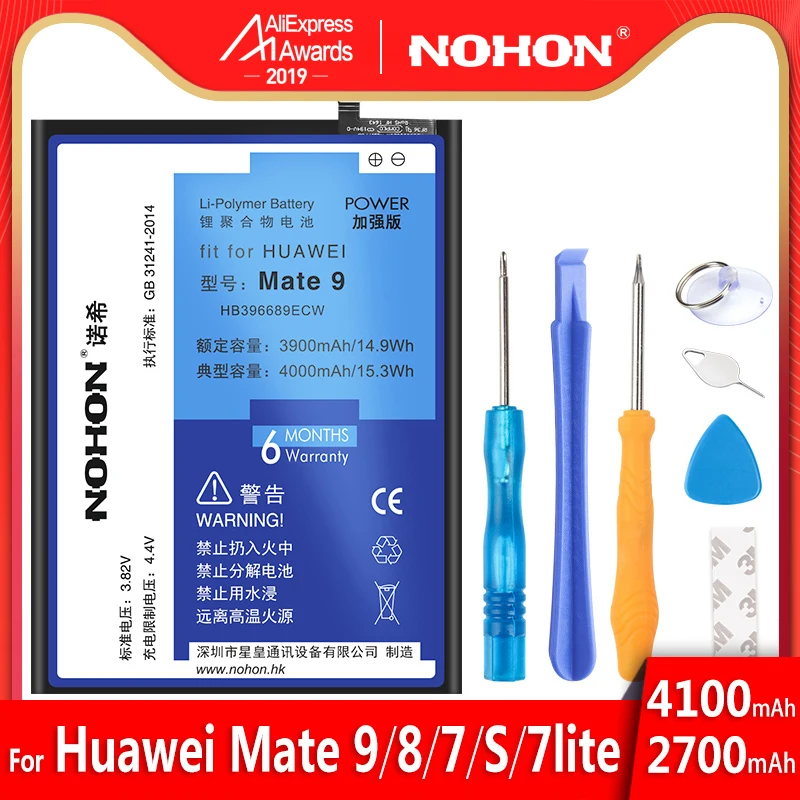 NOHON для huawei mate 9 8 7 Lite S батарея HB396689ECW Ascend mate 9 mate 8 mate 7 HB417094EBC Замена литий-полимерная батарея