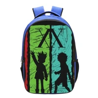 anime hunter x hunter school bag anime hxh cosplay cartoon backpack boy girl bag fashion blue school bag teens rucksack