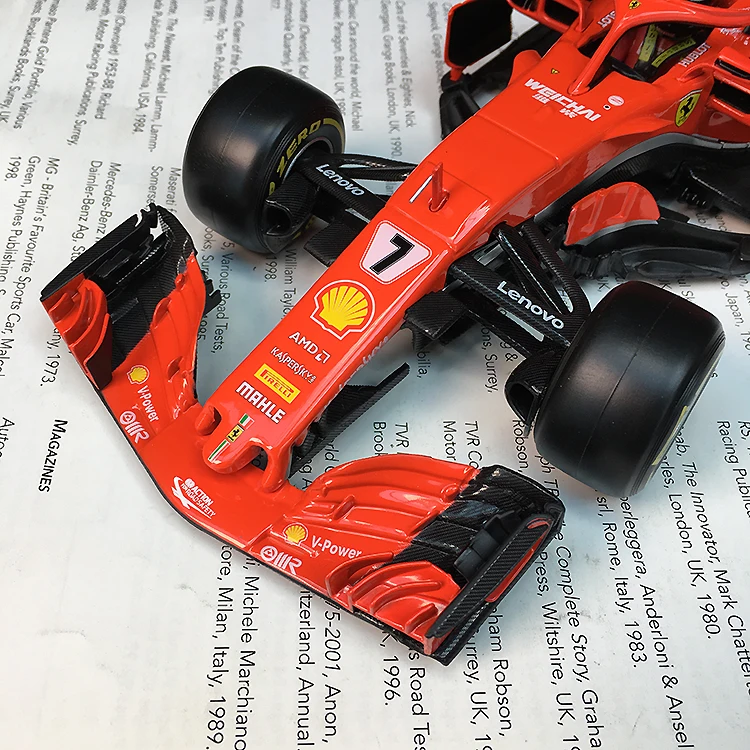 Bburago 1:18 1/18 Ferrari SF71 H Kimi · Raikkonen No7 Формула 1 F1 гоночный автомобиль Транспортное средство литье под давлением дисплей Модель Игрушки для мальчиков детей