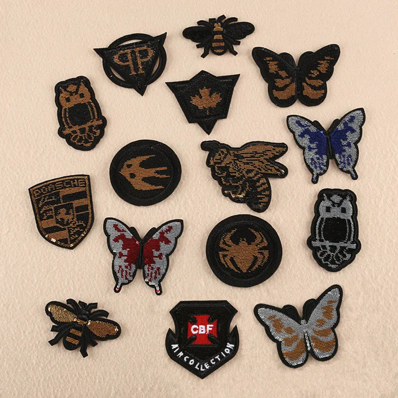 Вышивка с блестками GUGUTREE блестки для детской одежды|Заплатки| |