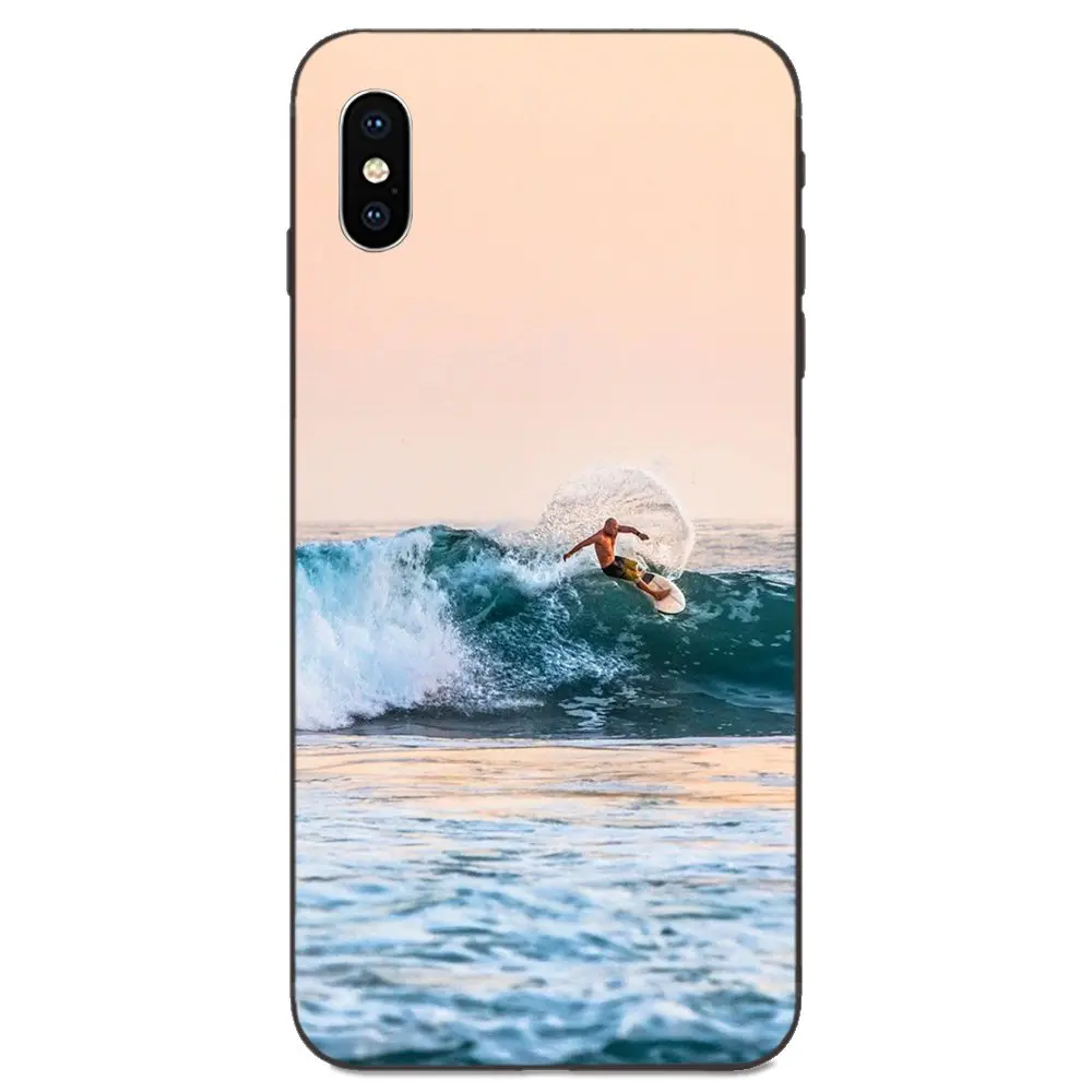 Для Apple iPhone 4 4S 5 5S SE 6 S 7 8 11 Plus X XS Max XR Pro черный ТПУ чехол для телефона спортивный