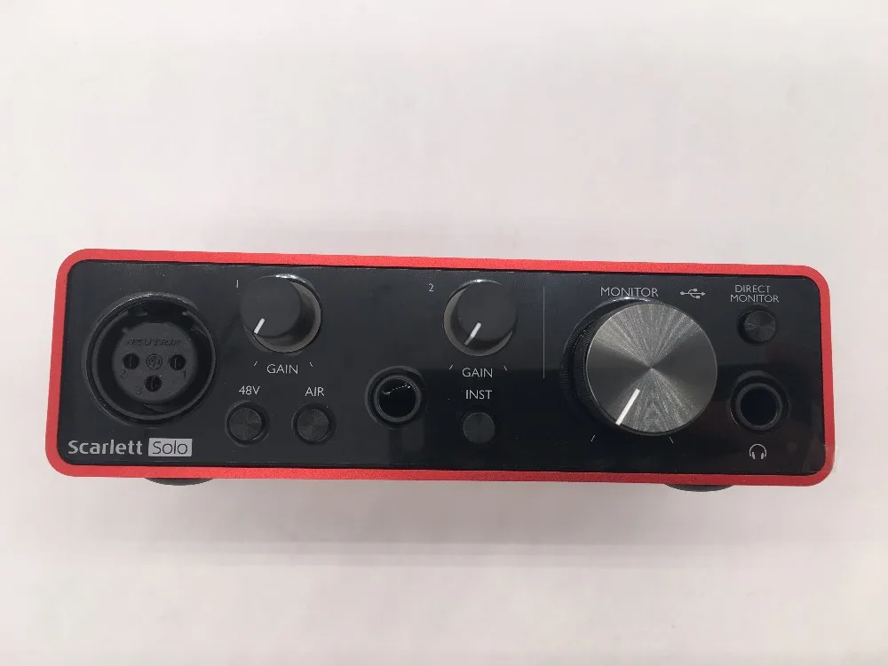 Модернизированный Focusrite Scarlett Solo 3rd gen USB аудио интерфейс звуковая карта 24 бит/192 кГц AD-конвертеры для записи микрофонной гитары