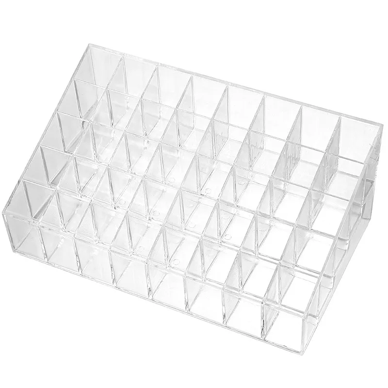 

9/24/36/40 Grids Acrylic Makeup Organizer Lipstick Transparent Display Rack Case Cosmetic Nail Polish Make Up Organiser Tool
