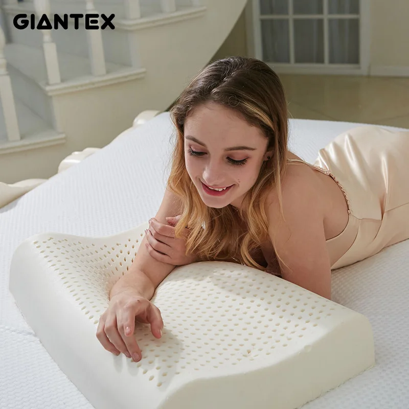 Ортопедическая подушка для сна GIANTEX из латекса массажа шеи|latex pillow|natural latex pillowmemory