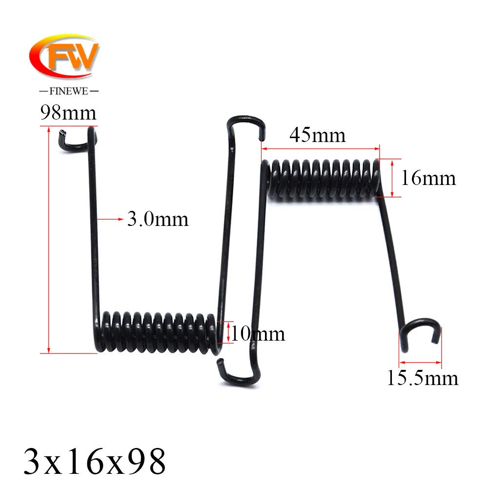 FINEWE 2 шт. левая и правая пружина стальная проволока двойная скручивающаяся