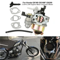 2021 carburetor carb fit for honda gx160 gx168f gx200 5 5hp 6 5hp fuel pipe gasket engine