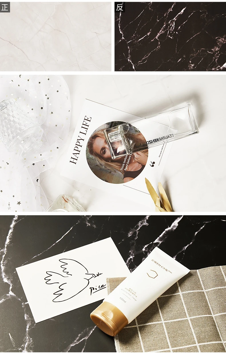 

Photo Studio 58X86cm PVC Texture Photography White Wood Printing Marble Background Backdrops Articles For Daily Use