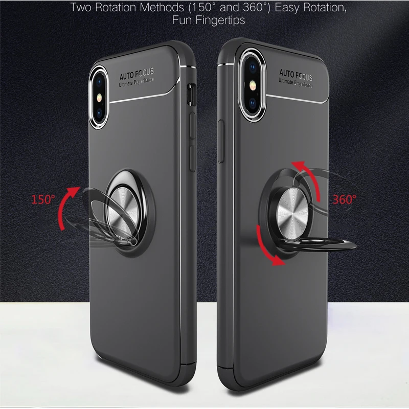 Чехол с кольцом UPaitou для iPhone SE 2020 11 Pro X XR XS Max 10 8 7 6S Plus чехол из ТПУ подставкой задняя