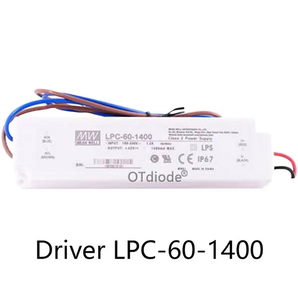 Citizen COB Series Version6 CLU048 1212 ideal holder heatsink Meanwell driver 100mm glass lens replace CXB3590 Grow led Diode - Испускаемый цвет: Driver LPC-60-1400