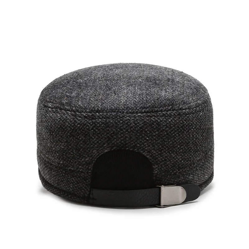 Модная плоская кепка с защитой ушей для осени и зимы 2020 мужская повседневная