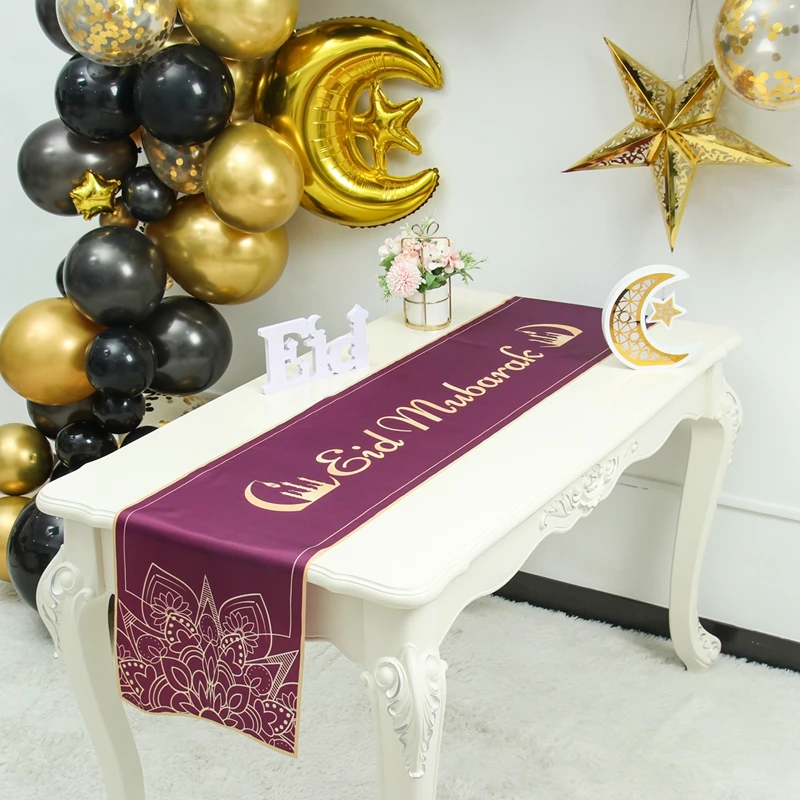 Мусульманская Скатерть украшения для Рамадана дома ИД Мубарак Декор скатерть