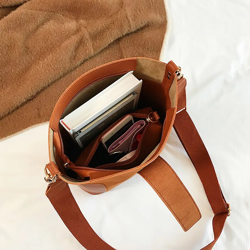 Модная женская сумка на плечо из нубука винтажная сумка-мессенджер sac a main femme de