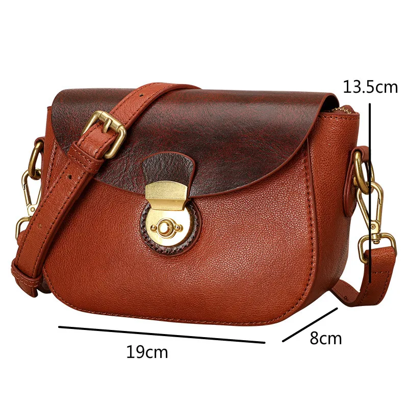 

YourSeason Vintage Handmade 2021 Cow Leather Female Bag Solid Color Womens Hasp Saddle Shoulder Messenger Small Bags