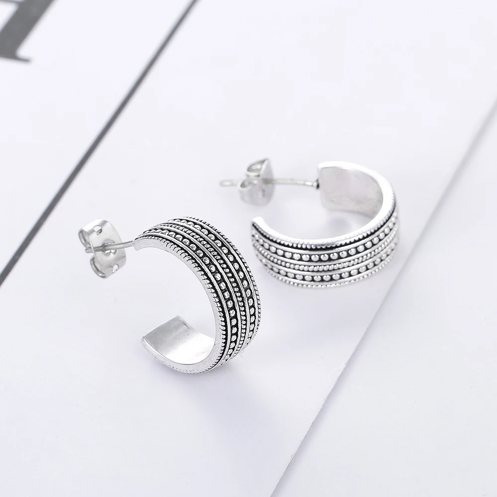 Женские серьги в виде Будды серьги-гвоздики u-образной формы ретро-стиле с