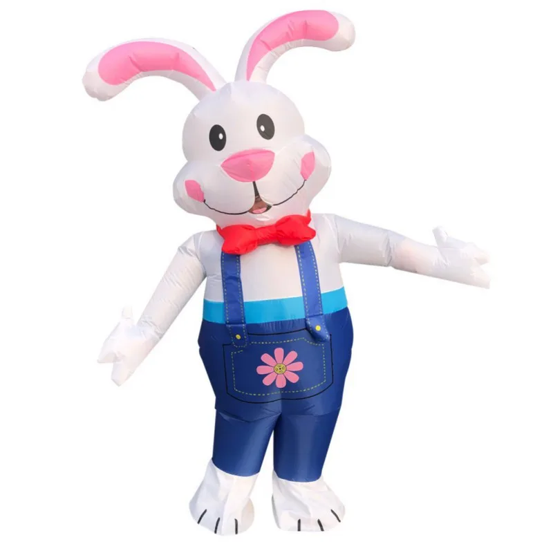

ZL Easter Bunny Inflatable Costume Funny Animal Costume Party Creativity Stage Performance Props