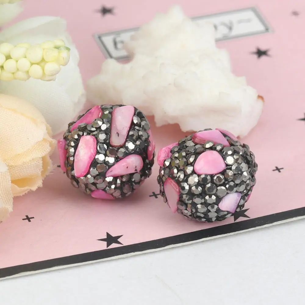 DoreenBeads Винтажные бусины из полимерной глины круглые многоцветные стразы сделай