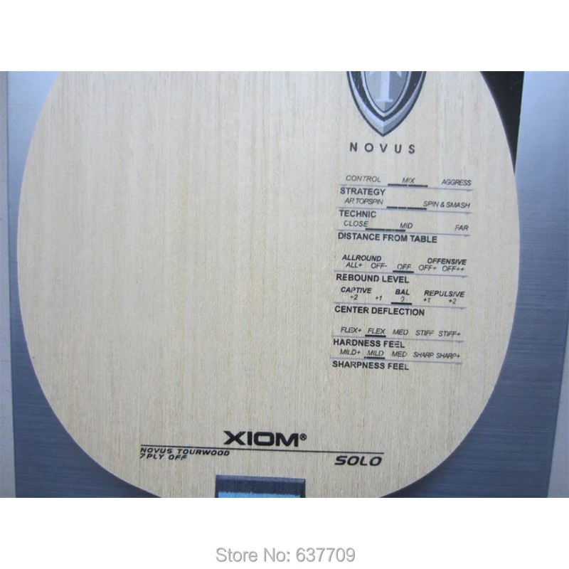 Оригинальная ракетка для настольного тенниса XIom SOLO из чистого дерева занятий