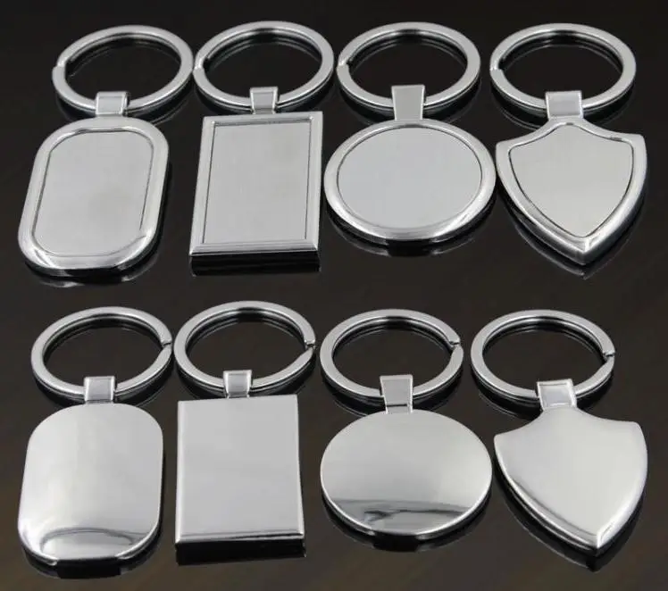 

Metal Blank Tag Keychain Creative Car Keychain Personalized Stainless Steel Key Ring Business Advertising Promotion Wholesale