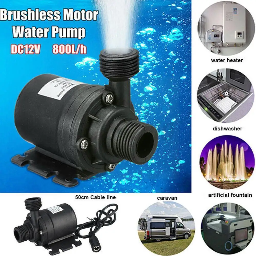 

Бесщеточный Водяной насос DC 12 В/24 В, центробежная резьба 1/2 дюйма для фонтана л/ч, 5 м, панель 6 м, Солнечный пруд л/ч, погружной/K1T0