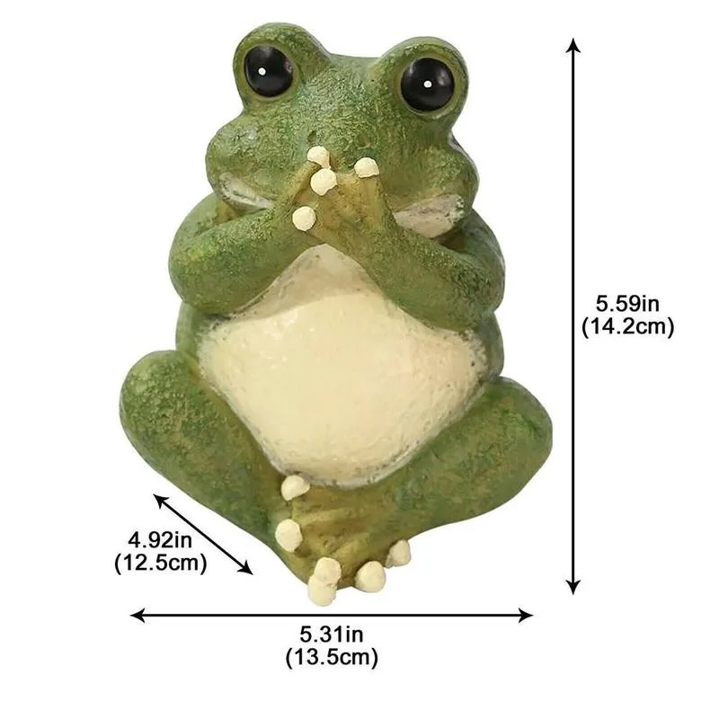 

Outdoor Garden Frog Decoration Accessories Modern Cute Ornament Model Gift Animal Home Miniature Handmade Resin Art Z4K3